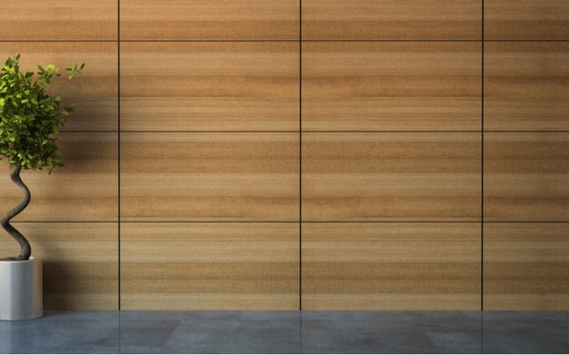 Flat type of wooden wall paneling