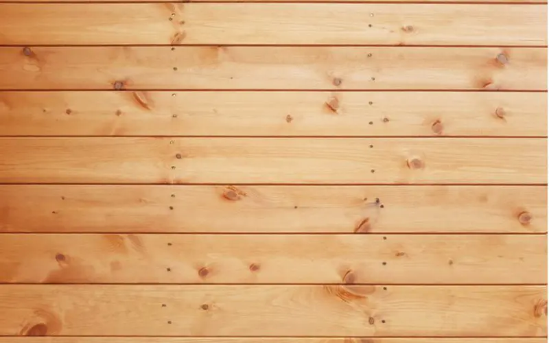 Plank type of wood wall paneling