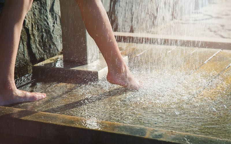 Outdoor shower tile is probably the most versatile option available for shower floors