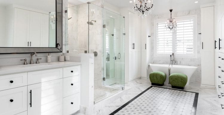 Featured image for a piece on standard shower door height code