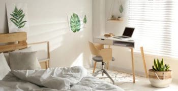 For a piece on where to put a desk in a bedroom, a desk on the side of the wall