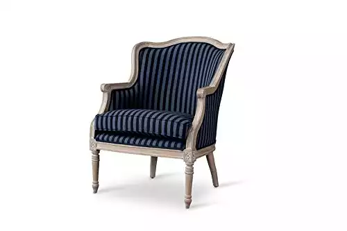 Baxton Studio Charlemagne Striped Accent Chair