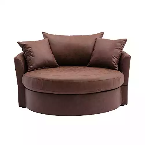 GoDoco 52" W Swivel Accent Barrel Chair