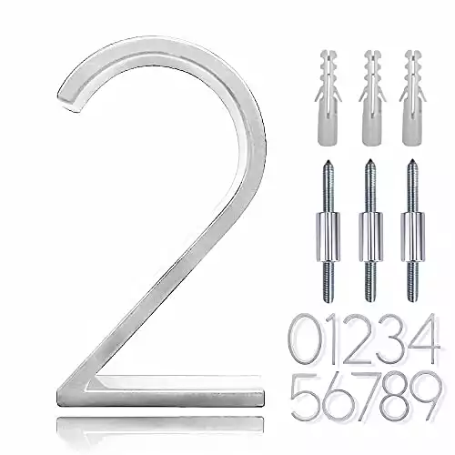 5" Stainless Steel Floating House Numbers