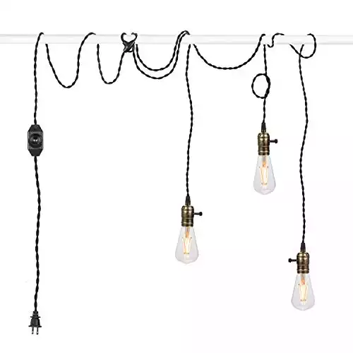 Vintage Pendant Light Kit Cord with Dimming Switch