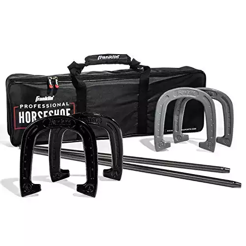 Franklin Sports | Official Weight Horseshoe Set | 4 Horseshoes and 2 Stakes
