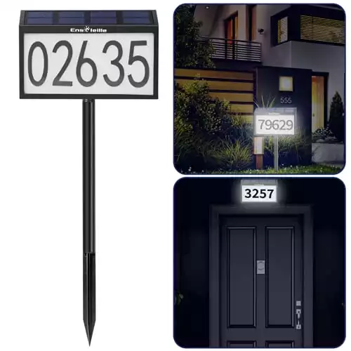 Solar Lighted House Numbers for Outside