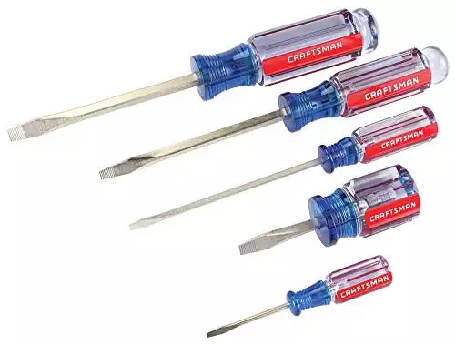 CRAFTSMAN Screwdriver Set, Slotted/Flat Head