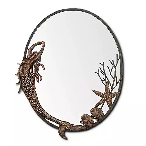 Mermaid Oval Wall Bathroom Mirror