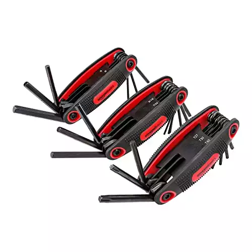 Amazon Basics Folding Hex Key Set