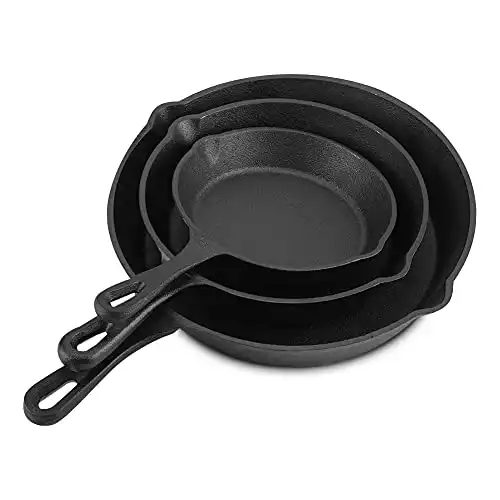 Professional Nonstick Frying Pan Set, 3pcs/Set Cast Iron Pots Frying Pans