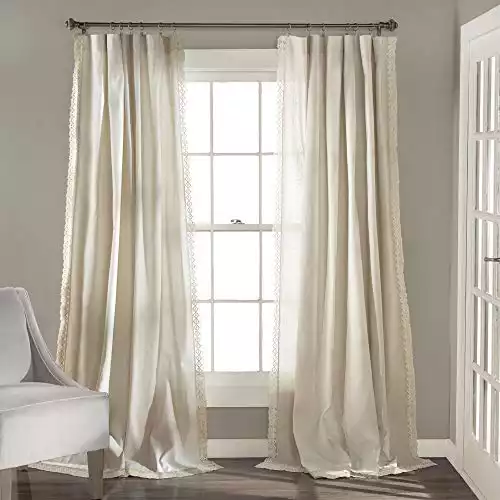 Lush Décor Rosalie Linen Bedroom Curtains