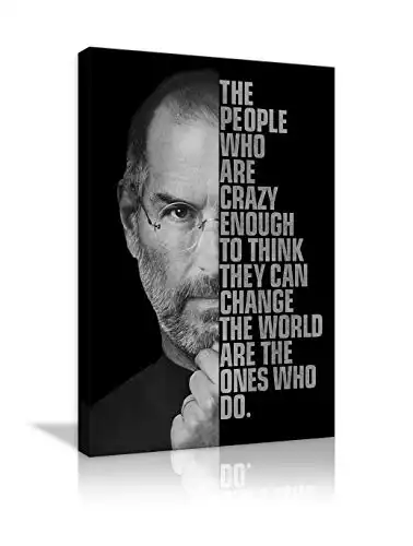Steve "The people Who are Crazy Enough"Steve Jobs Canvas Painting