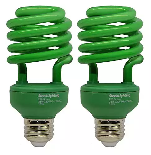 Green Light Spiral CFL Light Bulb (Fits Most Porch Lights)