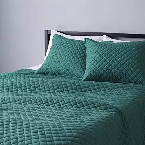 Amazon Basics Cotton Jersey Quilt and Shams Bed Set