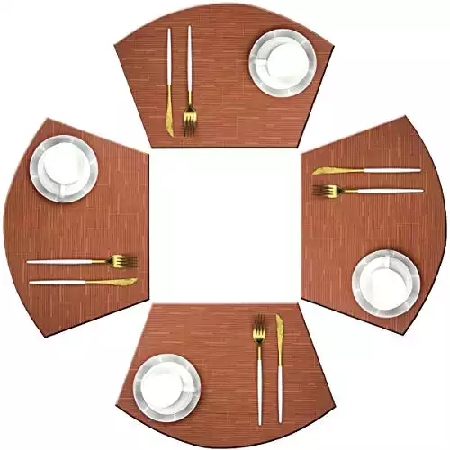 Bright Dream Wedge Shape Placemats for Round Tables