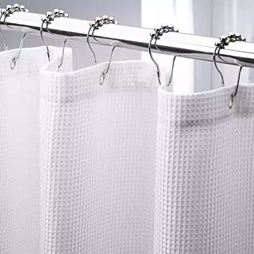 AmazerBath Waffle Shower Curtains