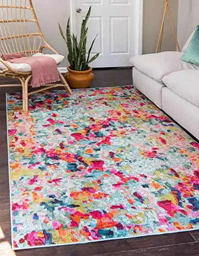 Unique Loom Chromatic Collection Modern Abstract Rustic Area Rug