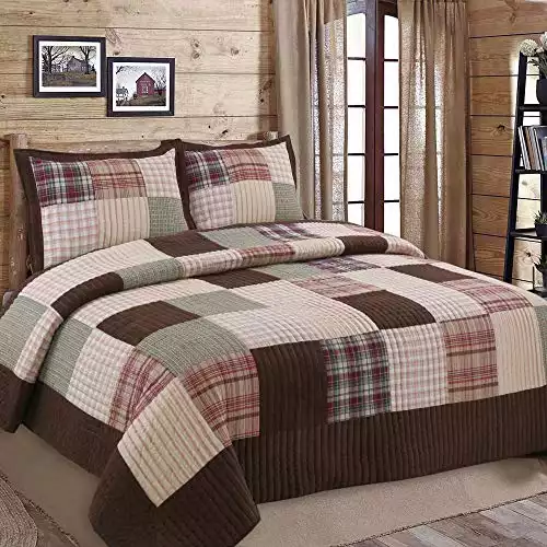 Cozy Line Home Fashions Brody Quilt Bedding Set