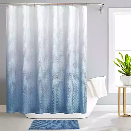 REEPLE Ombre Shower Curtain Set