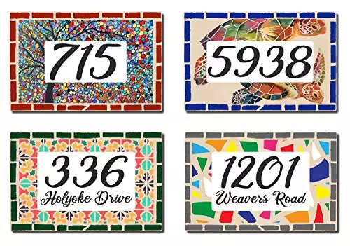 Mosaic Address Plaque | House Address Signs