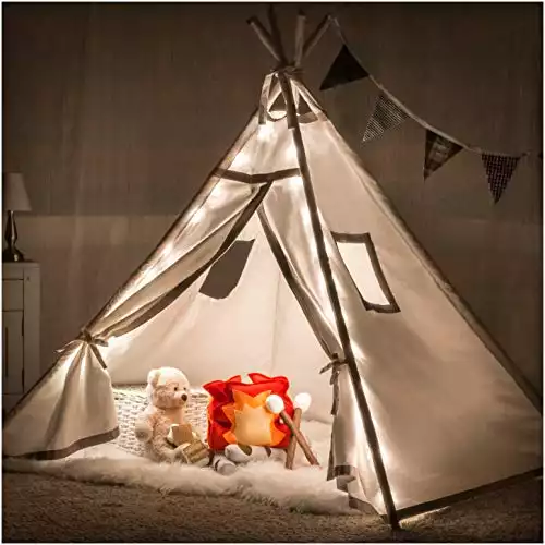Teepee Tent |  Deluxe Set With S'mores Campfire