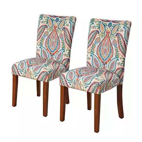 HomePop Parsons Classic Upholstered Accent Dining Chair Set