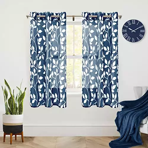Living Room Curtains 63 Inch Length 2 Panels