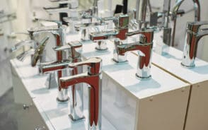 Featured image for a piece on types of bathroom faucets in chrome finishes