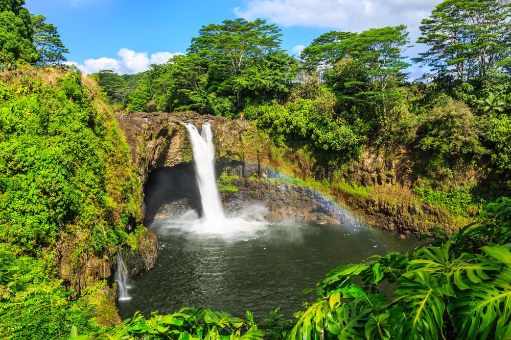 Photo of Rainbow Falls in Hilo, one of the cheapest places to live in Hawaii