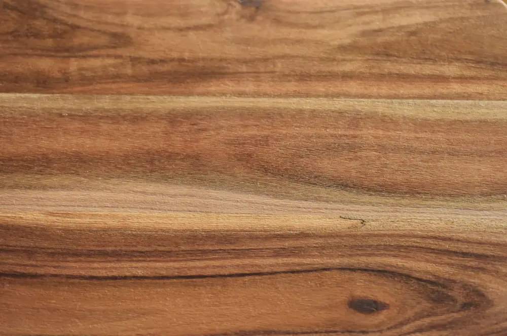 Acacia wood grain pattern, one of the many types, pictured looking downward