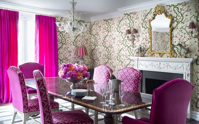 Silver and fuchsia make a remarkable color combination