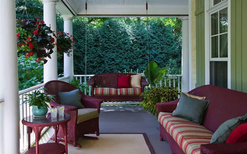 back porch with plants idea