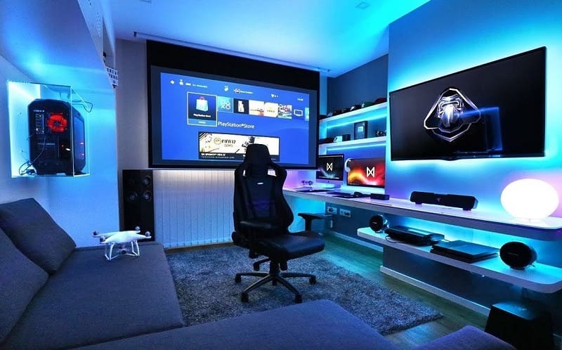 gaming room garage idea