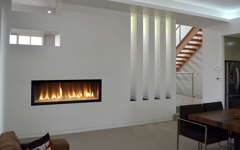 linear gas fireplace idea