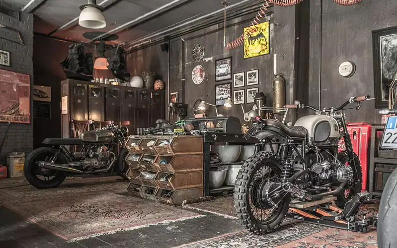 motorcycle garage idea