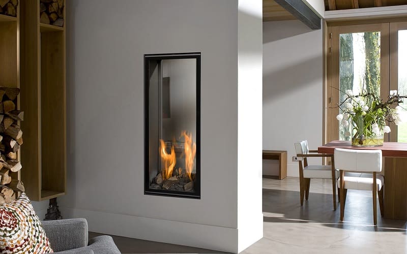 vertical fireplace idea