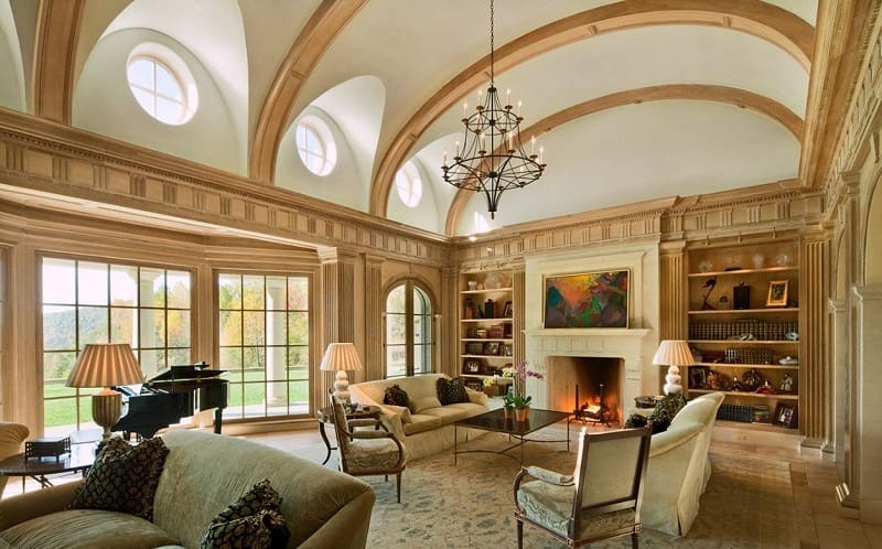 arched vaulted ceiling